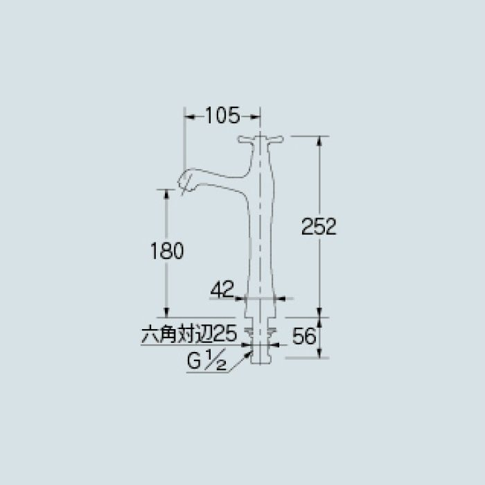 716-824 洗面水栓 立水栓(トール) カクダイ【アウンワークス通販】