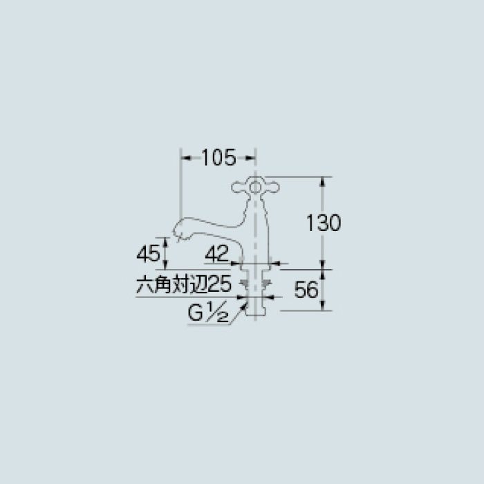 716-245-13 洗面水栓 立水栓 カクダイ【アウンワークス通販】