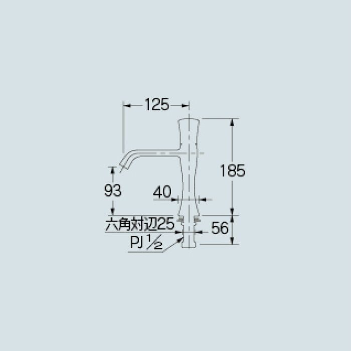 716-261-D 洗面水栓 立水栓 マットブラック カクダイ【アウンワークス