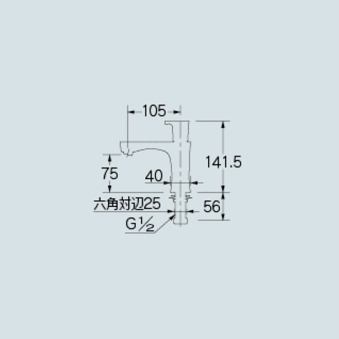 716-850-W 洗面水栓 立水栓 コットンホワイト カクダイ【アウン