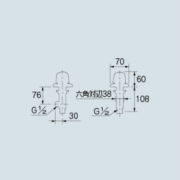 784-407 洗面水栓 カウンター化粧バルブ カクダイ【アウンワークス通販】