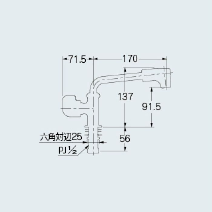 724-011-13 厨房水栓 左ハンドル立形自在水栓(熱湯吐出用)