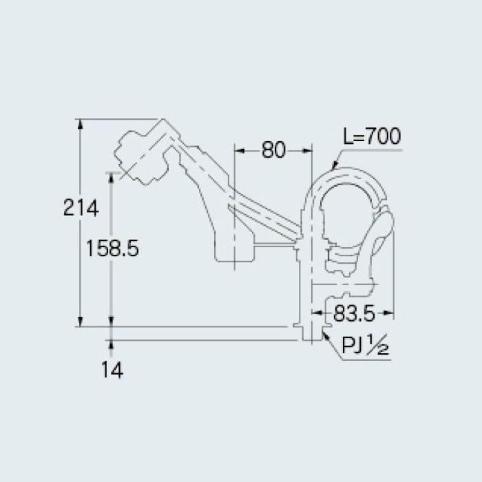 700-432-13QR 厨房水栓 厨房用立形シャワー水栓 カクダイ【アウン