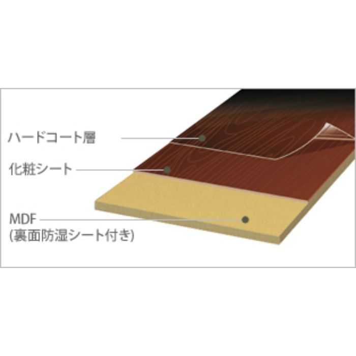 AC12HS3-HY アートクチュール・ドゥーズハード ラスティックデザイン 1本溝タイプ 上履用 12mm厚 ノットメープル柄 ハニー色
