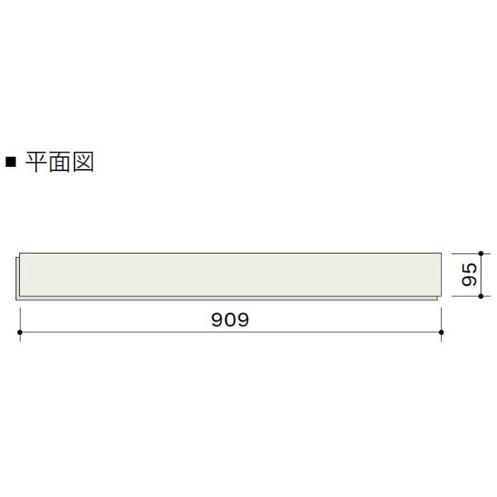 HLP0002L4K ライブナチュラル ネダレス95(L-45) ブラックウォルナット 1Pタイプ95mm