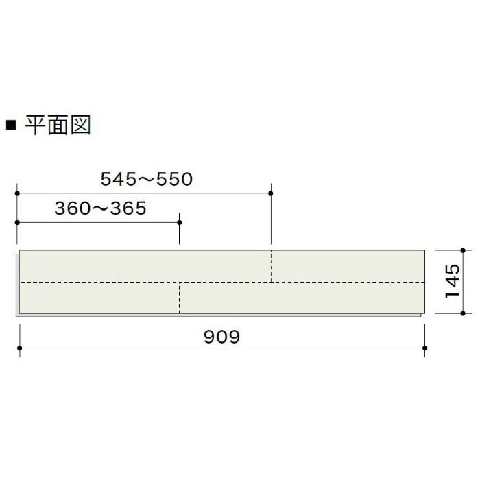 HLBFA2305L4KA エアリス-α ネダレスHLBF(L-45) ペールグレー色 2Pフラットタイプ145mm