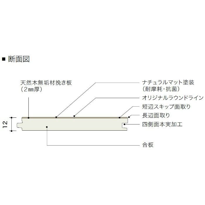 PMT2KJ48RY ライブナチュラル プレミアム RUSTIC ブラックチェリー 2Pタイプ303mm