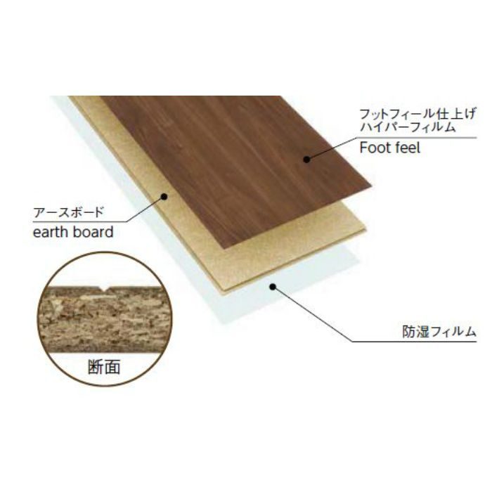 Dp De2b01 Maff ラシッサ Dフロアアース 木目タイプ 151 ライトオークf ほんのり Foot Feel アウンワークス通販