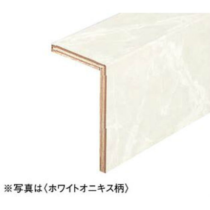 YE82-16SP ハピアフロア玄関造作材 石目柄(鏡面調仕上げ) 上り框(L型) 1950mm エンペラドールダーク柄