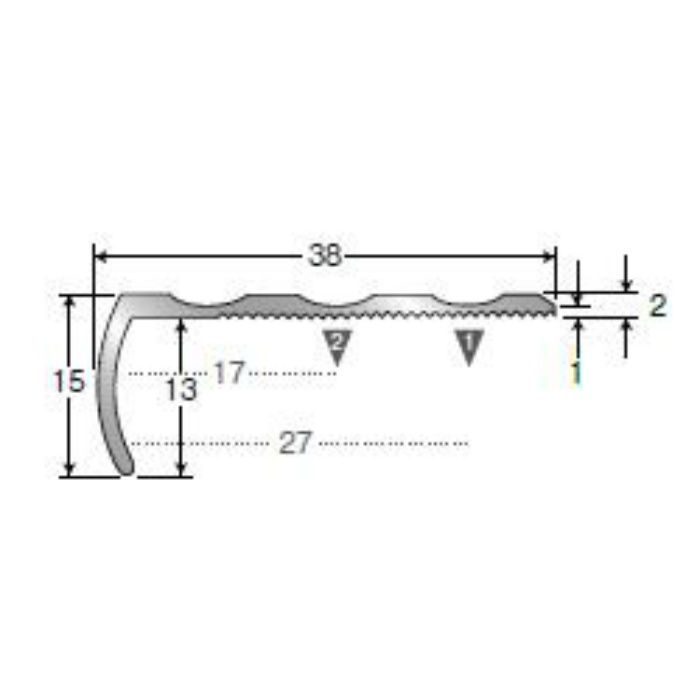 アシステップ 穴ナシ 11-38BL-1 2m