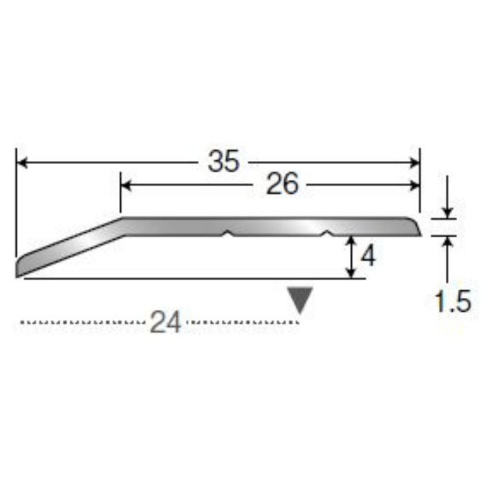 への字押え 穴アリ 20-112B-2 2m