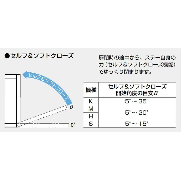 ランプ印 セルフクローズステー HDS-10S型 2本使い用 HDS-10S-MR-WT