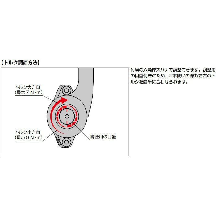 ランプ印 調整式ワンウェイトルクステー S-TAR型　PAT S-TAR-2030L