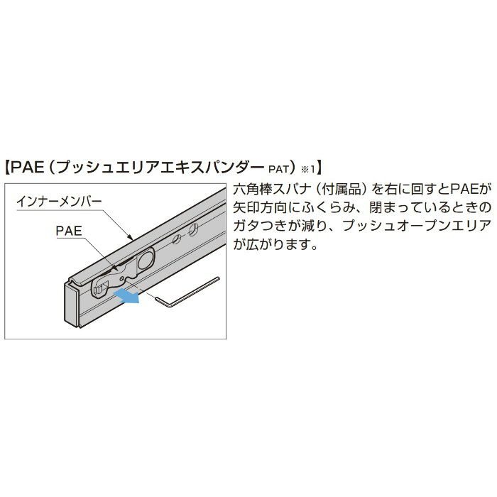 ランプ印 スライドレール 3660 プッシュオープン機構付　PAT 3660-600