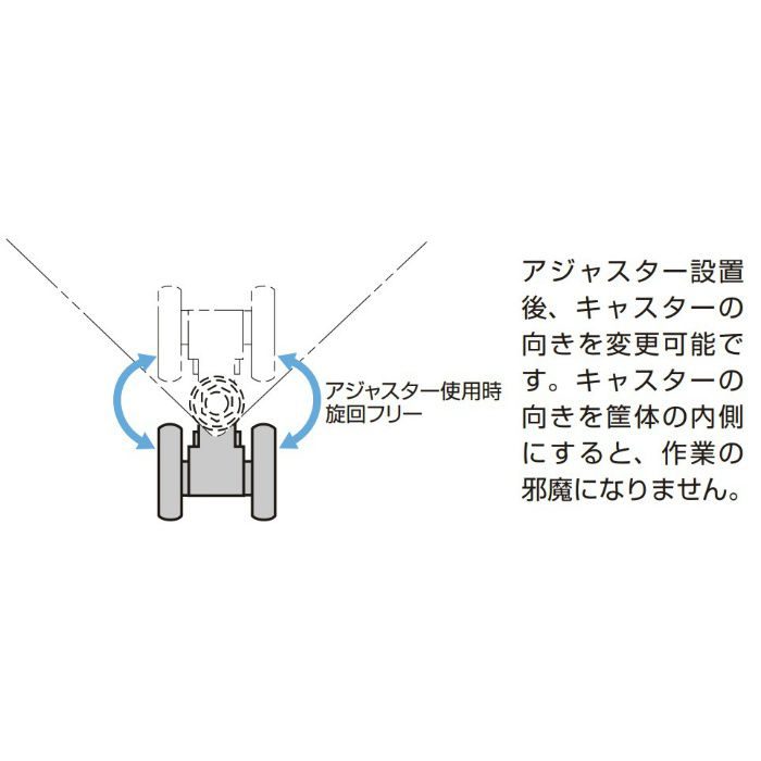 樹脂製アジャスター付キャスター CAP型 プレートタイプPAT.P ブラック CAPF50B