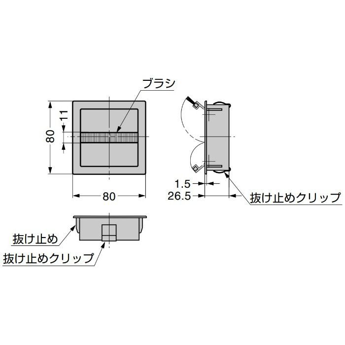 配線孔キャップ PC2000Z78型 ホワイト PC2000Z78E359【翌日出荷