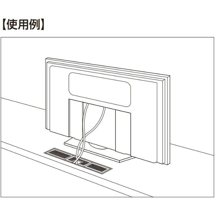 ランプ印 プラスチック製空気孔 APK-K型 配線孔機能付きPAT 空気孔・配線孔パネル+フレームセット ブラウン APK-KHA226P-BR