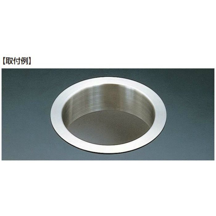 AN-LH011-GP ランプ印 ステンレス鋼製 屑入投入口 AN-LH型 蓋無（浅いタイプ） 外径136mm 本金めっき＋クリアー