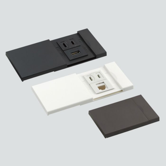 ランプ印 コンセントカバー DMC2型 PAT ブラウン DMC2-MC-BR