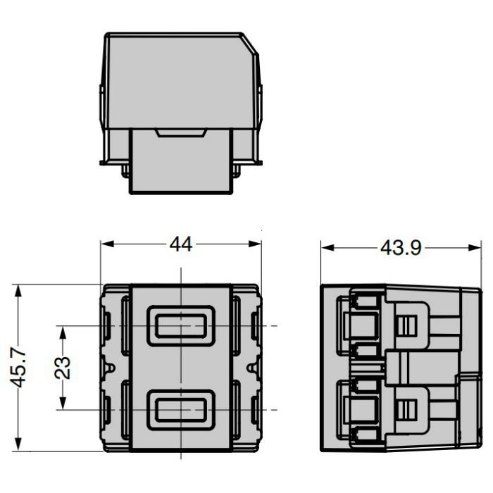 埋込充電用 USBコンセント DM2-U2P2型 2ポートタイプ ホワイト DM2-U