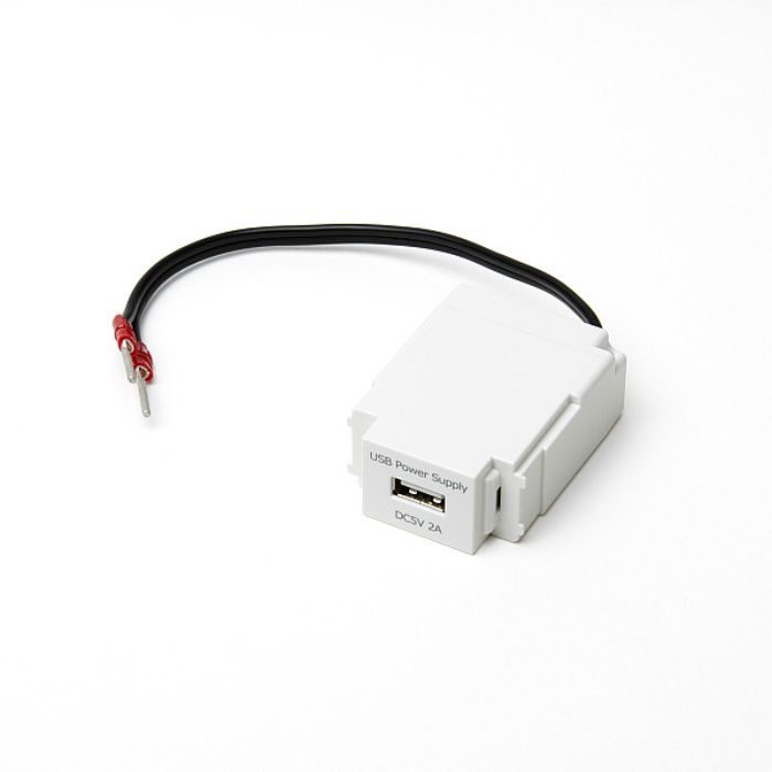 ランプ印 埋込充電用USBコンセント DM1-U1P2型 ホワイト DM1-U1P2T-WT