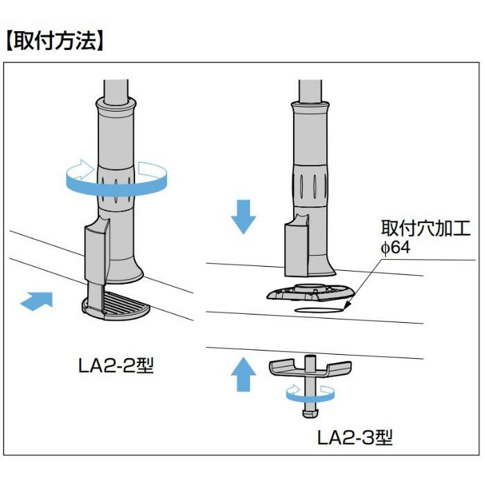 モニターアーム LA2-3型 PAT.P 配線孔タイプ シルバー LA2-33W