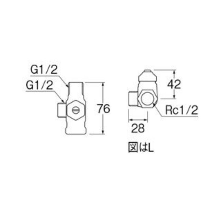 B4131DN-R-13 D式分岐バルブ(共用形)