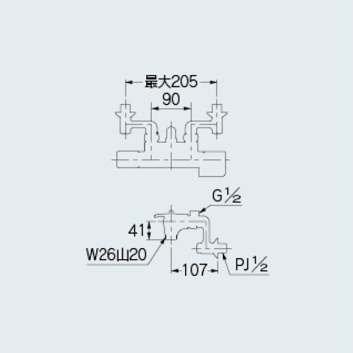 173-400 水栓本体部品 サーモスタットシャワー混合栓本体 カクダイ【アウンワークス通販】