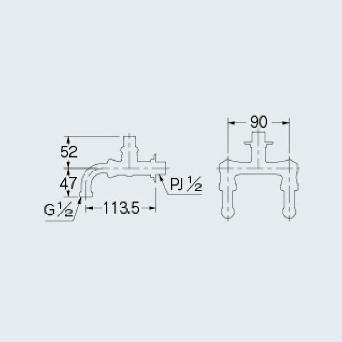 705-101-13 一般水栓 共用ガーデン用双口ホーム水栓 カクダイ【アウン