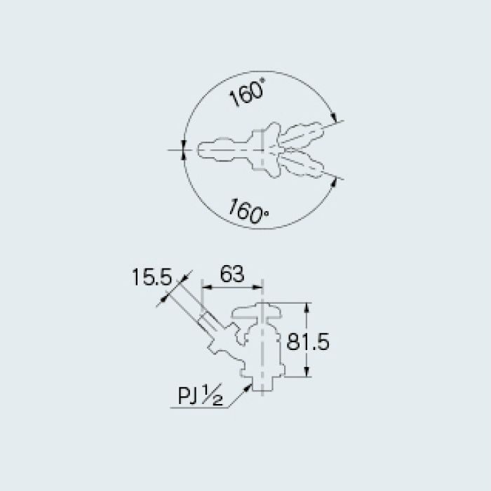 7033KK-13 一般水栓 散水栓(ターニング機能付)(寒冷地仕様) カクダイ