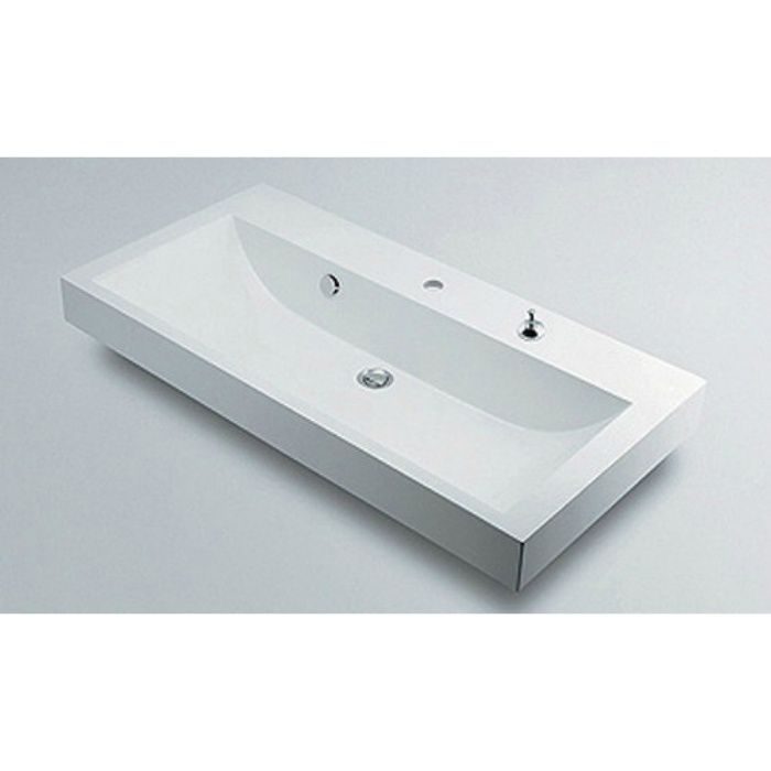 493-070-1000H カウンター設置タイプ 角型洗面器(1ホール・ポップアップ独立つまみタイプ)