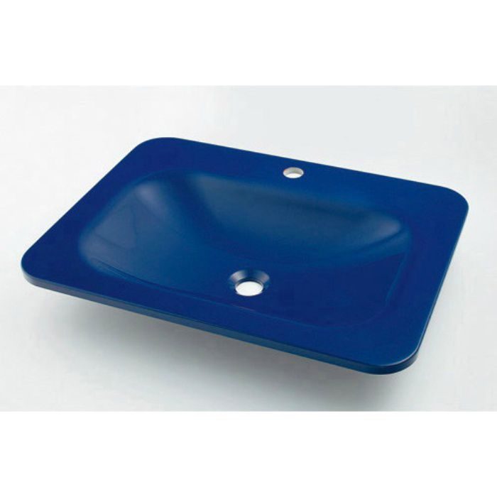 #MR-493220B カウンター設置タイプ 角型洗面器 ロイヤルブルー