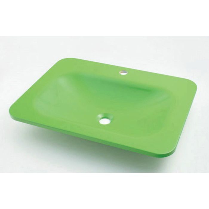 ハイクオリティ 角型洗面器 アップルグリーン 品番