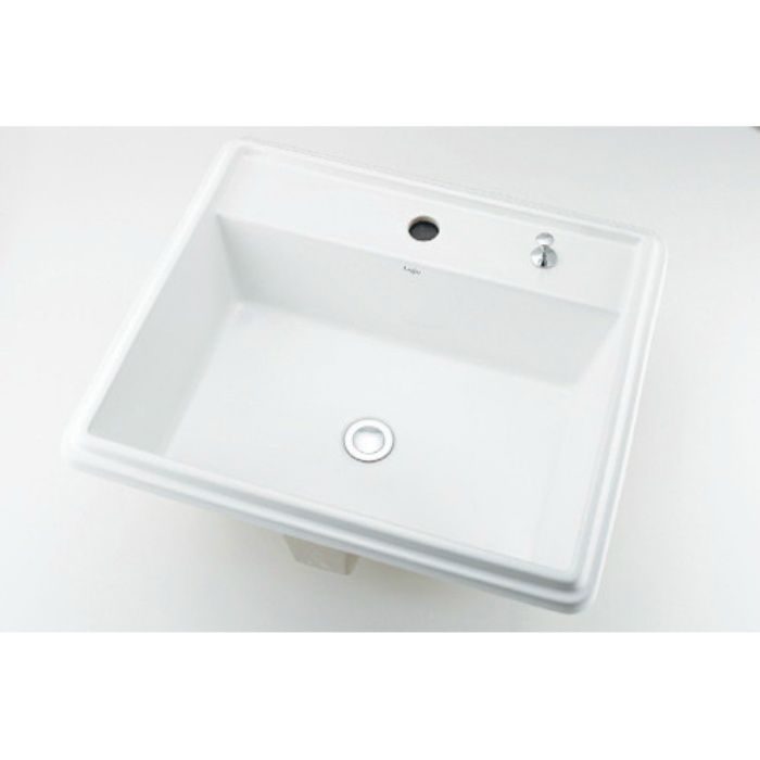 493-151H カウンター設置タイプ 角型洗面器(1ホール・ポップアップ独立つまみタイプ)