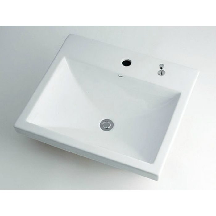 493-003H カウンター設置タイプ 角型洗面器(1ホール・ポップアップ独立つまみタイプ)