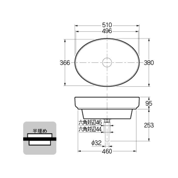 CL-8770AC カウンター設置タイプ 丸型洗面器 カクダイ【アウンワークス