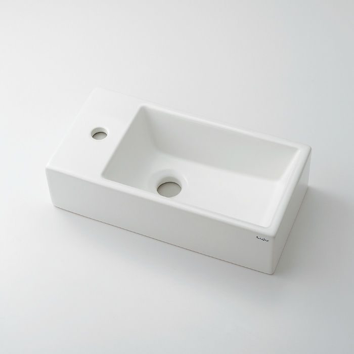 493-175 カウンター設置タイプ 角型手洗器(Lホール) カクダイ【アウン