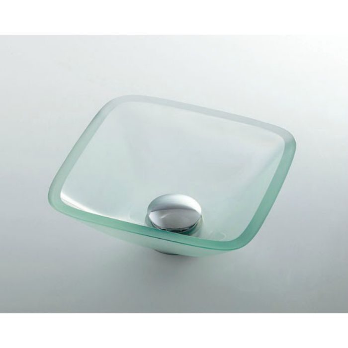 493-029-C カウンター設置タイプ ガラス角型手洗器