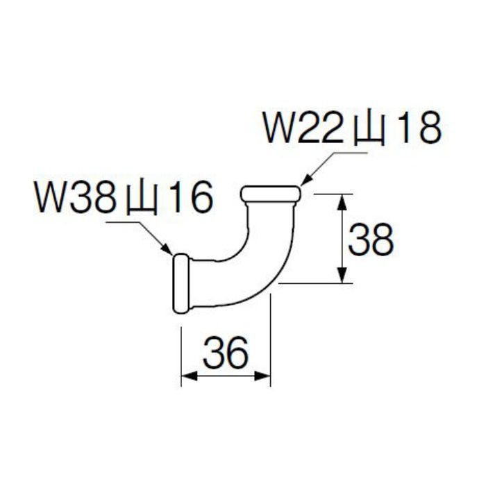 H80-4-16X32 洗浄管連結異径エルボ
