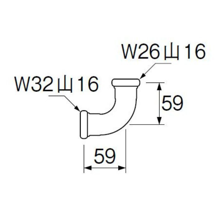 H80-4-19X25 洗浄管連結異径エルボ