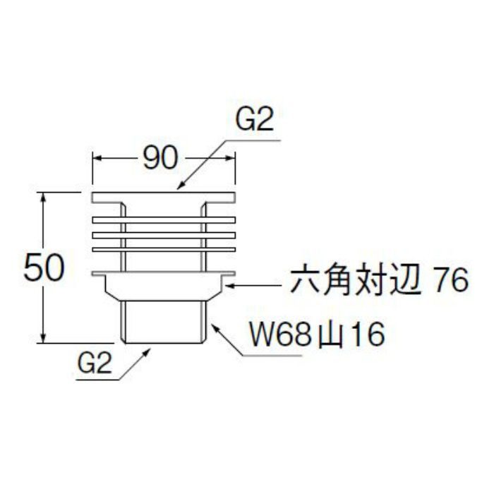 三栄水栓/SANEI タンク取付金具 H350-50 JAN：4973987529283-