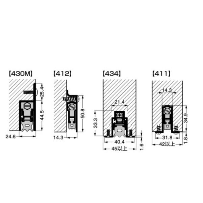 スガツネ工業 411ARL36 [（270030213）411ARL-36/ドアボトム] - 生産