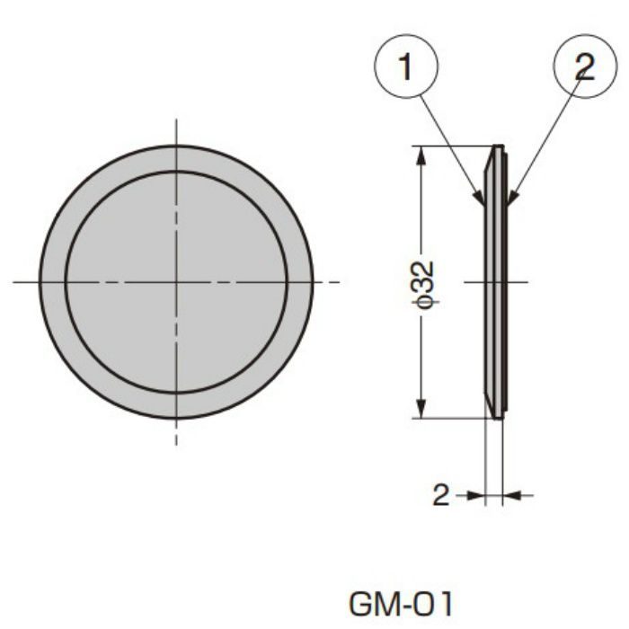 ランプ印 ガラスパネル用マーカー GM型 GM-01