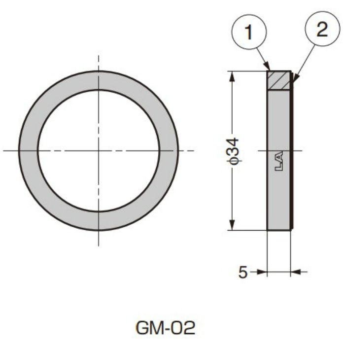 ランプ印 ガラスパネル用マーカー GM型 GM-02