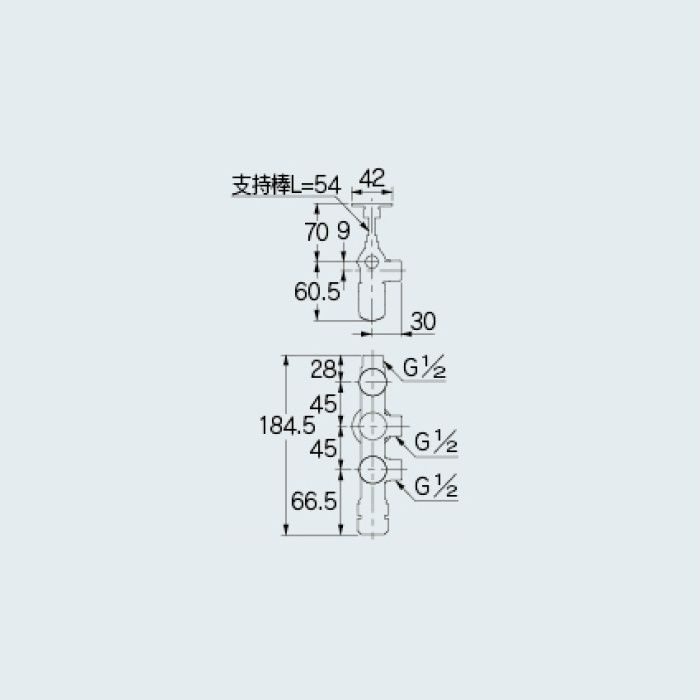 783-552-13 止水栓 キッチンヘッダー カクダイ【アウンワークス通販】