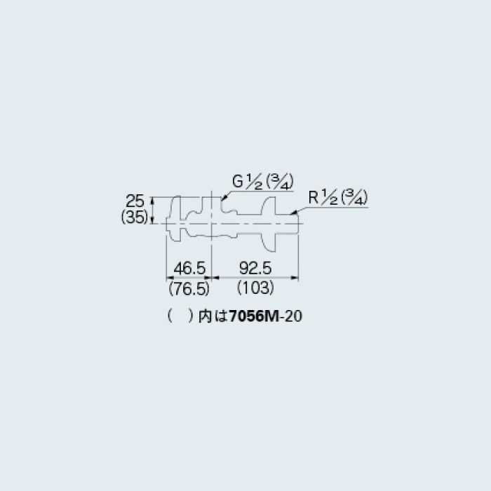 カクダイ アングル形止水栓本体 705-601-13