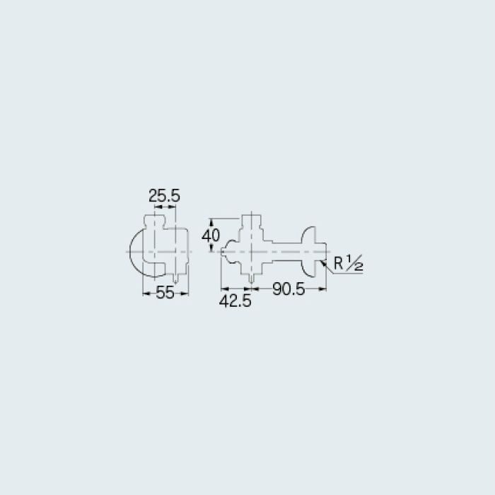 787-301 止水栓 アングル形止水栓(逆止解除機能つき)