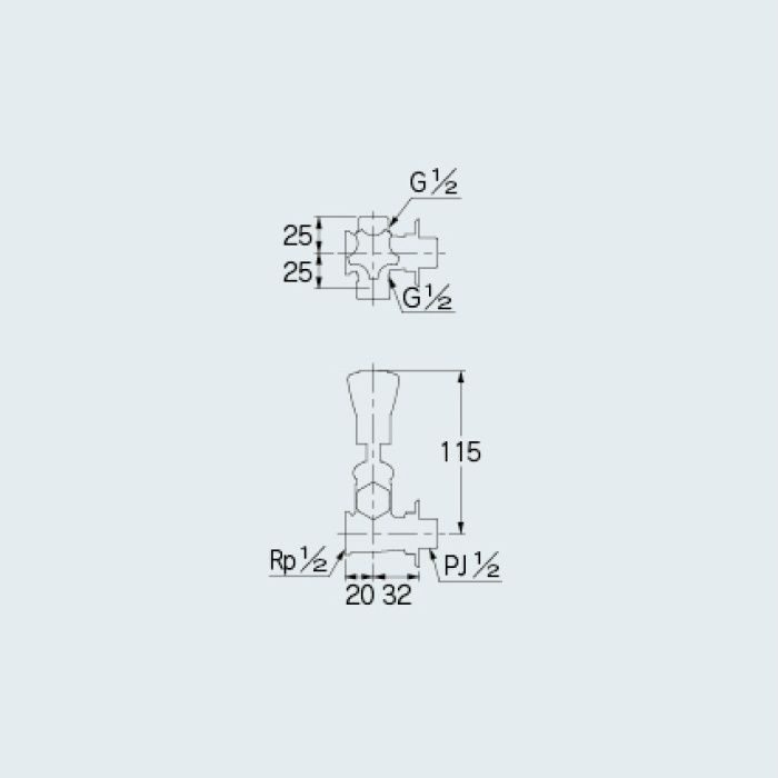 782-600 止水栓 水抜分岐バルブ 13