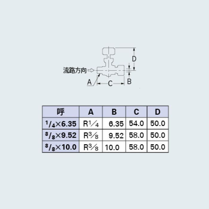 651-95-3/8X9.52 バルブ ニードルバルブ