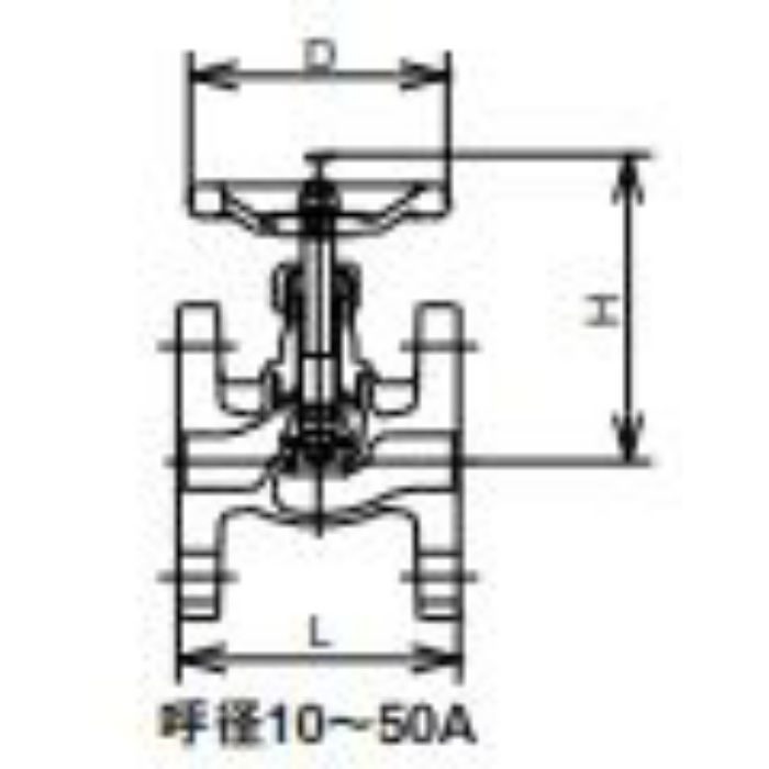 HM10KFD マレブル汎用リフト逆止弁【フランジ】 32A 日立金属【アウン